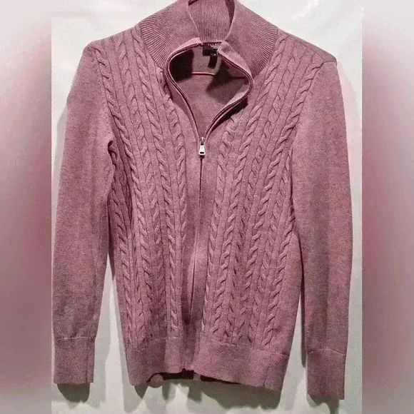 Talbots petite zip up sweater. - Picture 2 of 6